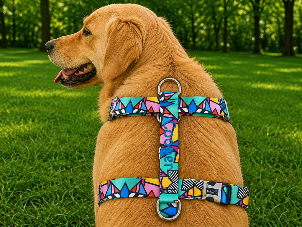 İsme Özel Colorful Model Köpek Göğüs Tasması