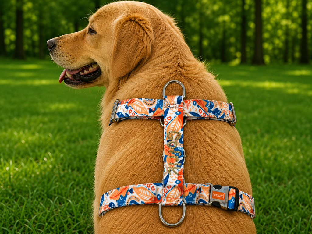 İsme Özel Spring Model Köpek Göğüs Tasması