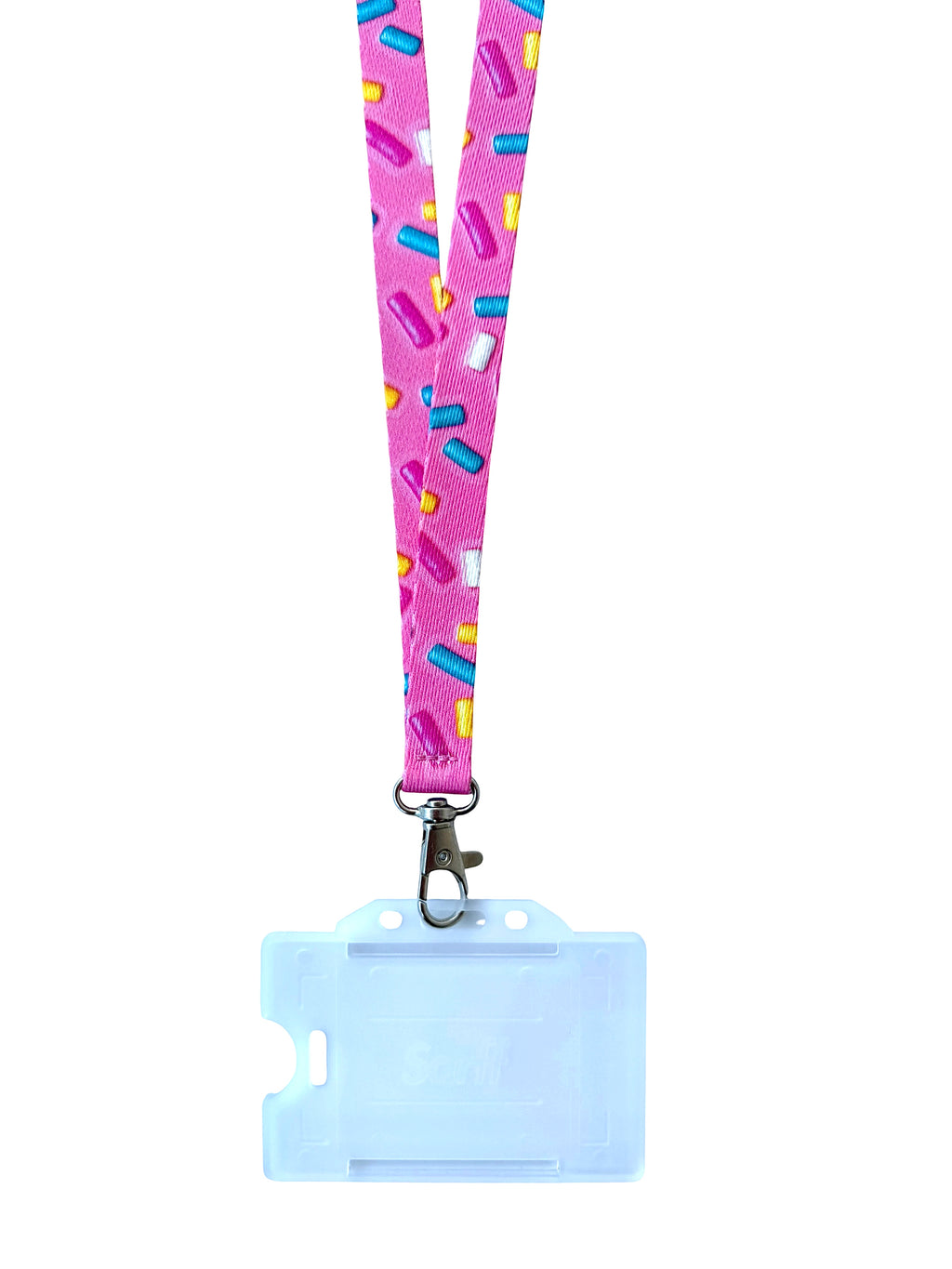 Pink Bones Boyun İpi Boyun Askı İpi Telefon Askı İpi Şeffaf Kartlık Hediyeli