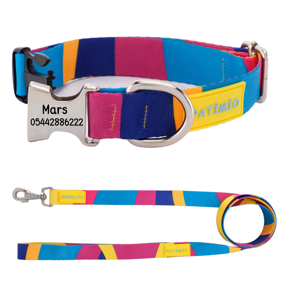 Colours İsimli Köpek Tasması ve Gezdirme Kayışı