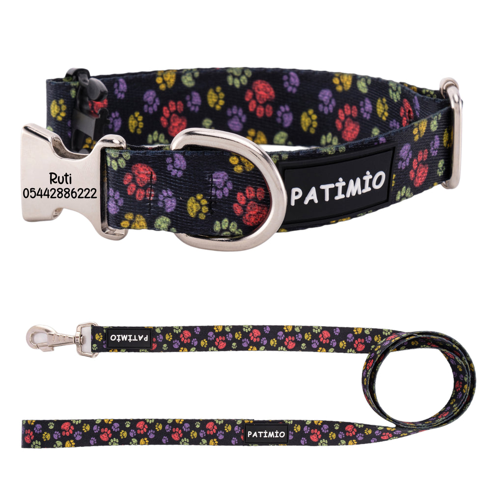 Paws İsimli Köpek Tasması ve Gezdirme Kayışı