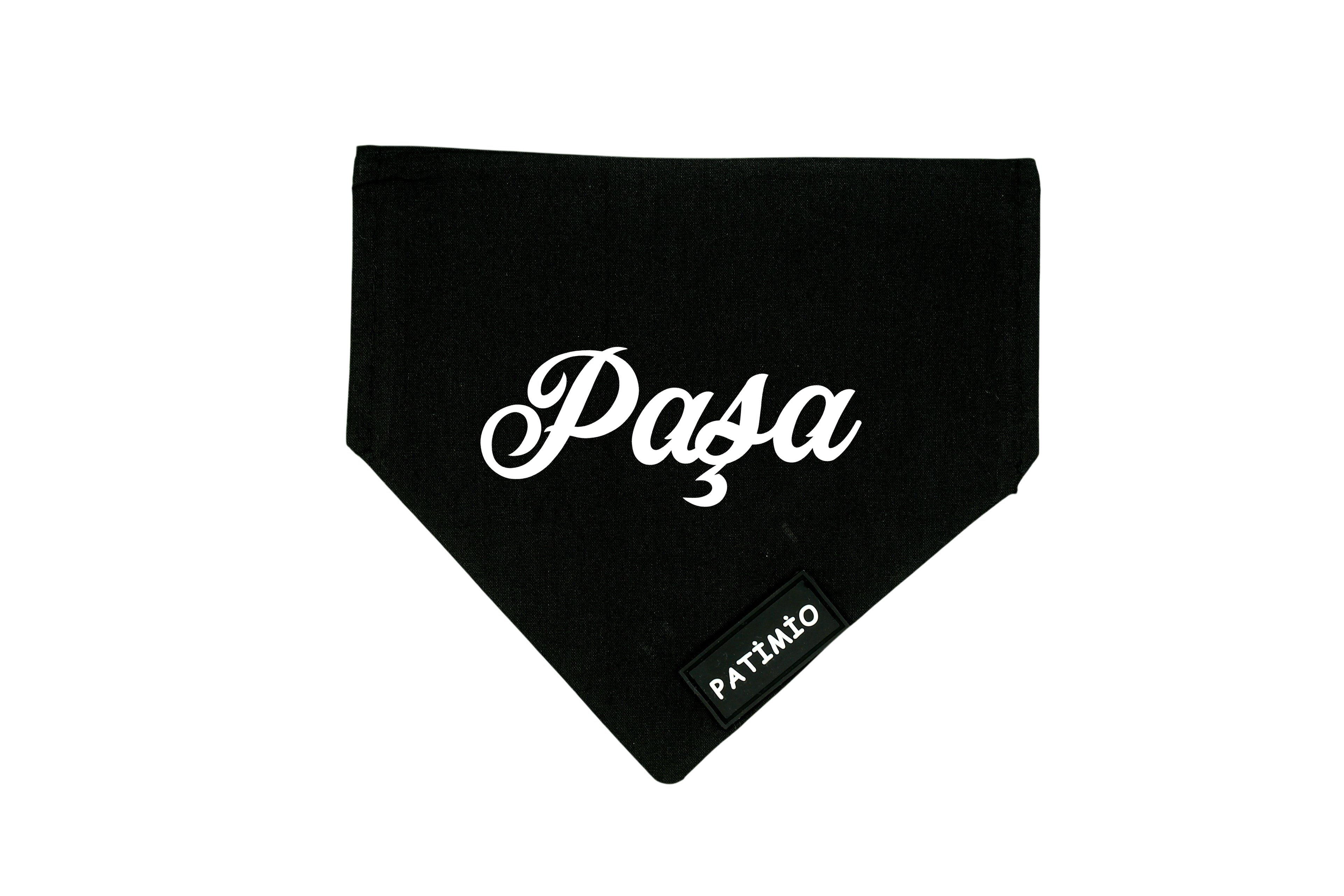 İsme Özel Siyah Kedi Ve Köpek Tasma Fular Bandana