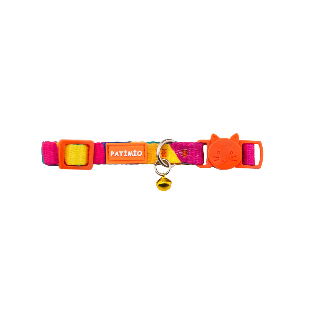 Colours Ayarlanabilir, Güvenlik Kilitli Safety Click Çıngıraklı Künye Hediyeli Kedi Boyun Tasması