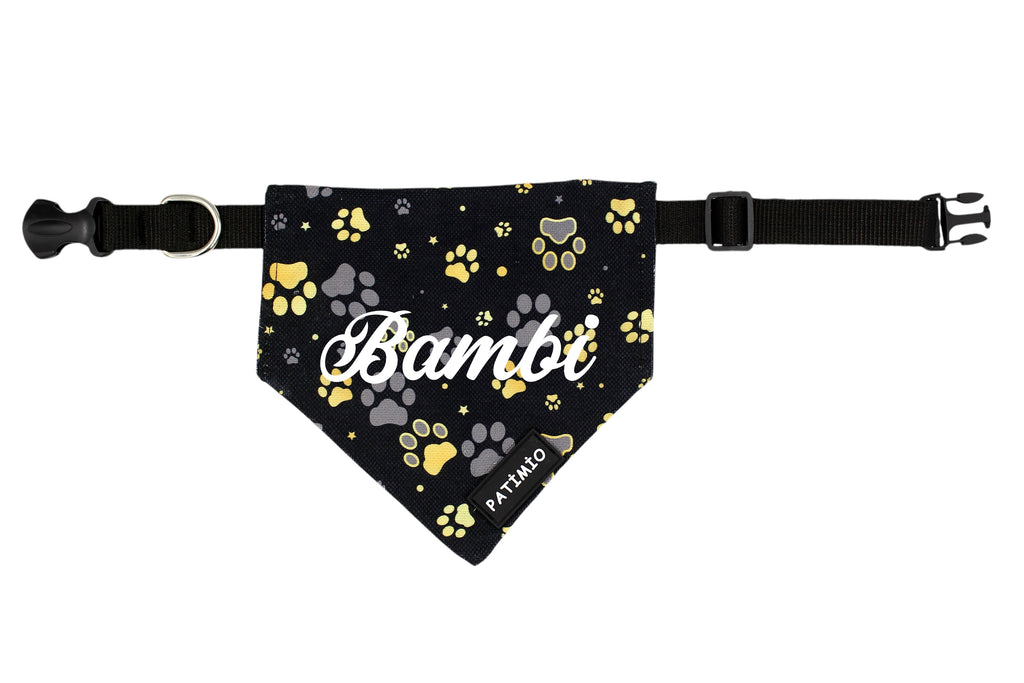 İsme Özel Gold Paws Kedi Ve Köpek Tasma Fular Bandana