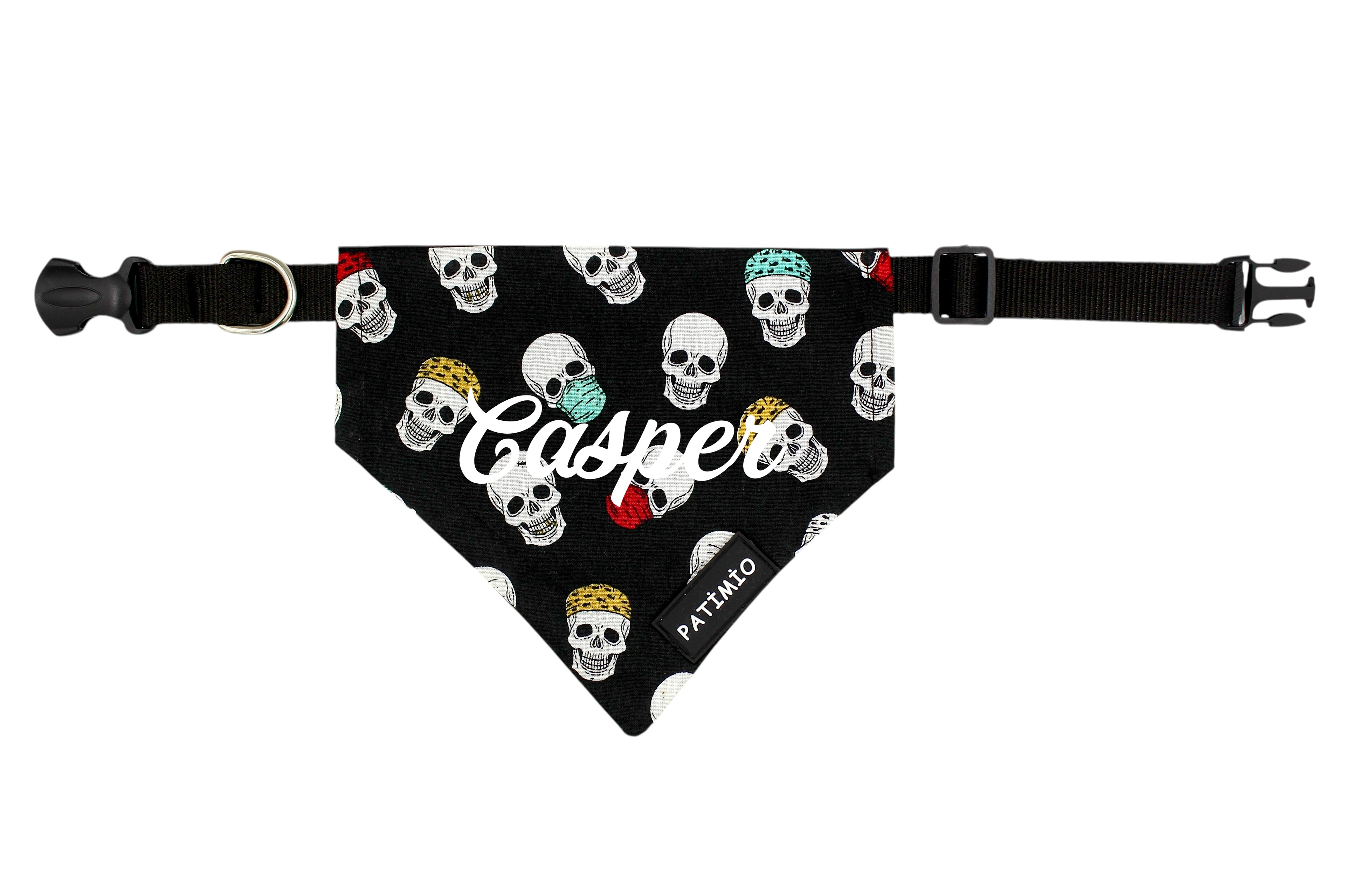 İsme Özel Skull Dogs Kedi Ve Köpek Tasma Fular Bandana