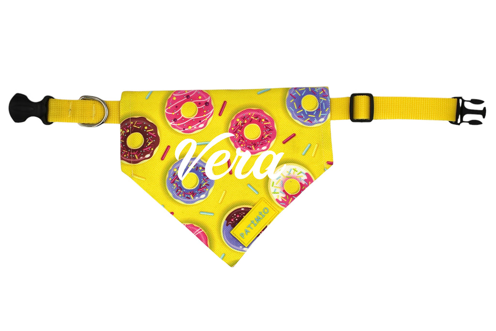 İsme Özel Donuts Kedi Ve Köpek Tasma Fular Bandana