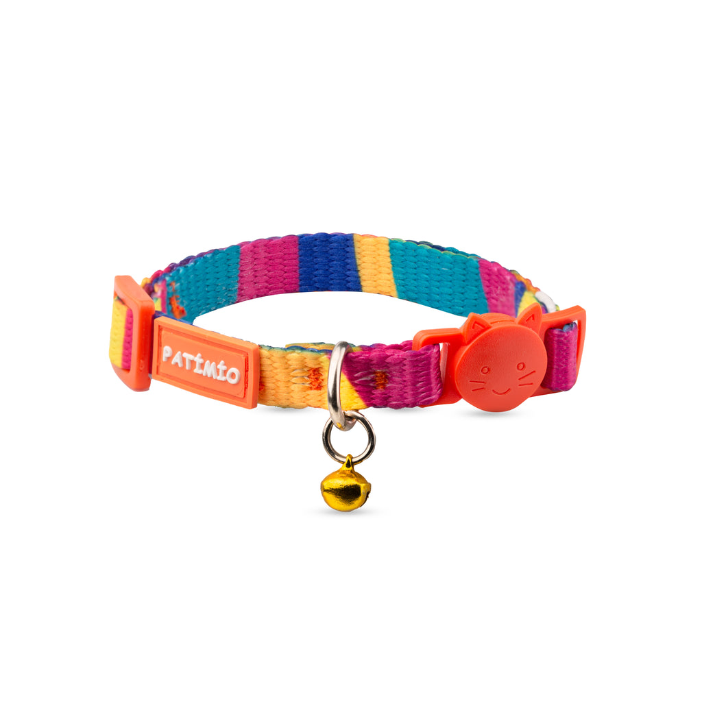 Colours Ayarlanabilir, Güvenlik Kilitli Safety Click Çıngıraklı Künye Hediyeli Kedi Boyun Tasması