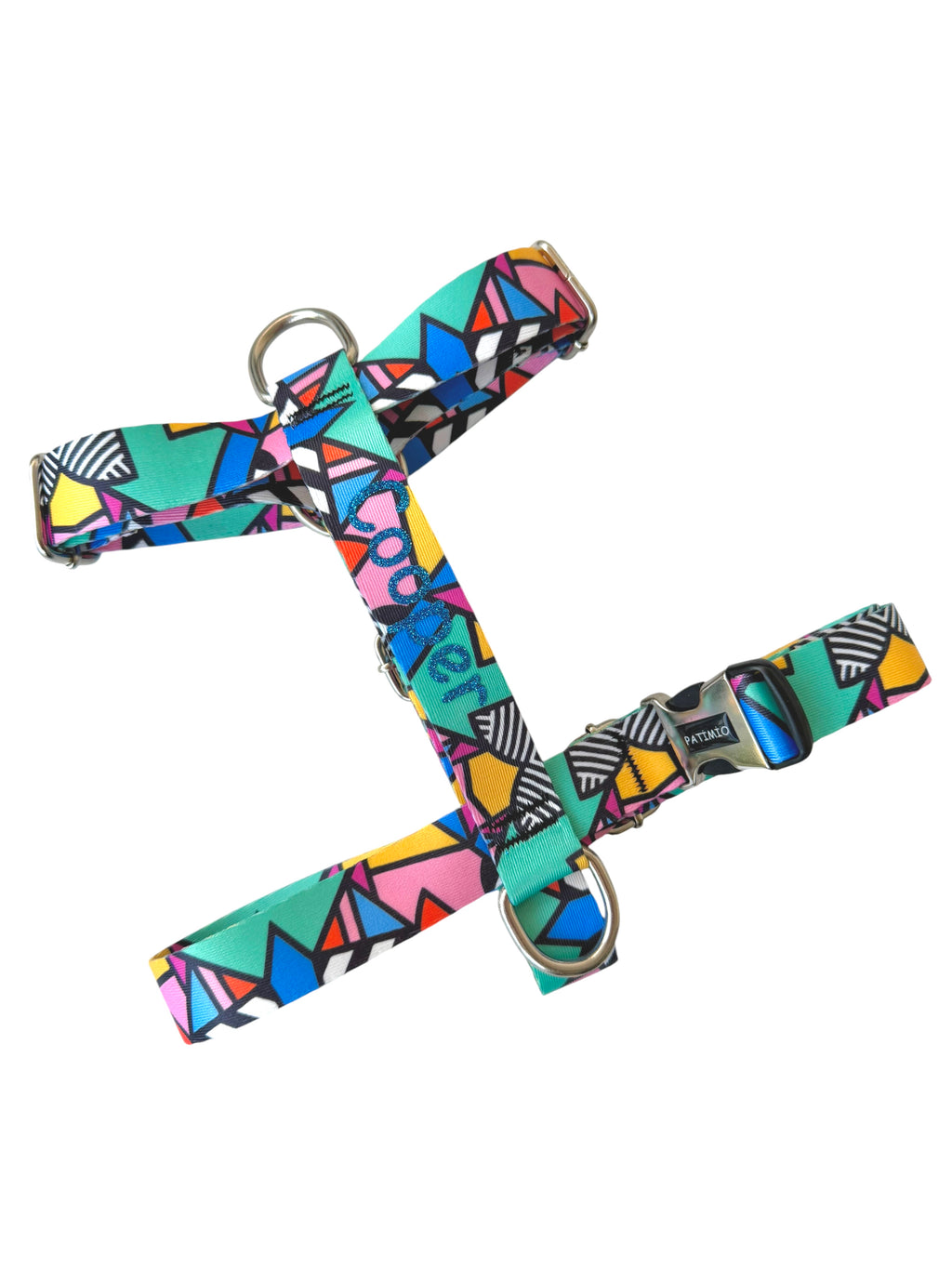 İsme Özel Colorful Model Köpek Göğüs Tasması