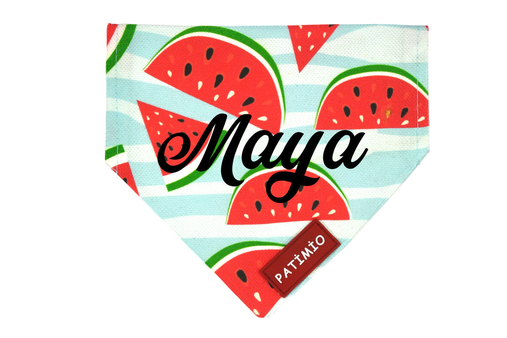 İsme Özel Watermelon Kedi Ve Köpek Tasma Fular Bandana