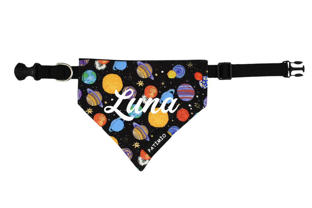 İsme Özel Space Kedi Ve Köpek Tasma Fular Bandana