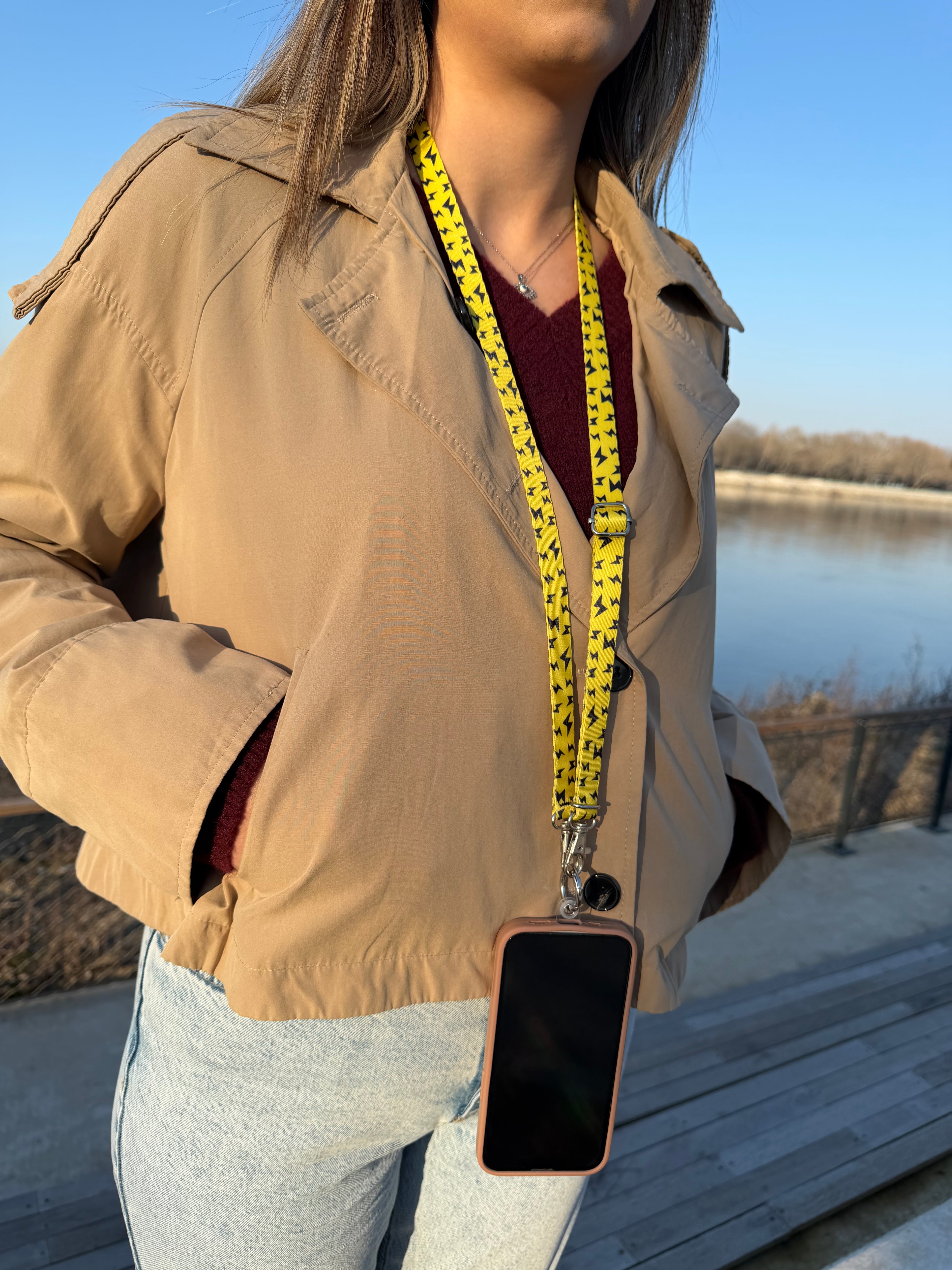 Yellow Boom Model Telefon Askısı Telefon Boyun İpi / Tüm Telefonlarla Uyumlu