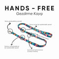 Colorful Hands-Free Eller Serbest Gezdirme Kayışı Tasması