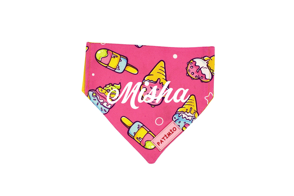 İsme Özel Ice Cream Kedi Ve Köpek Tasma Fular Bandana