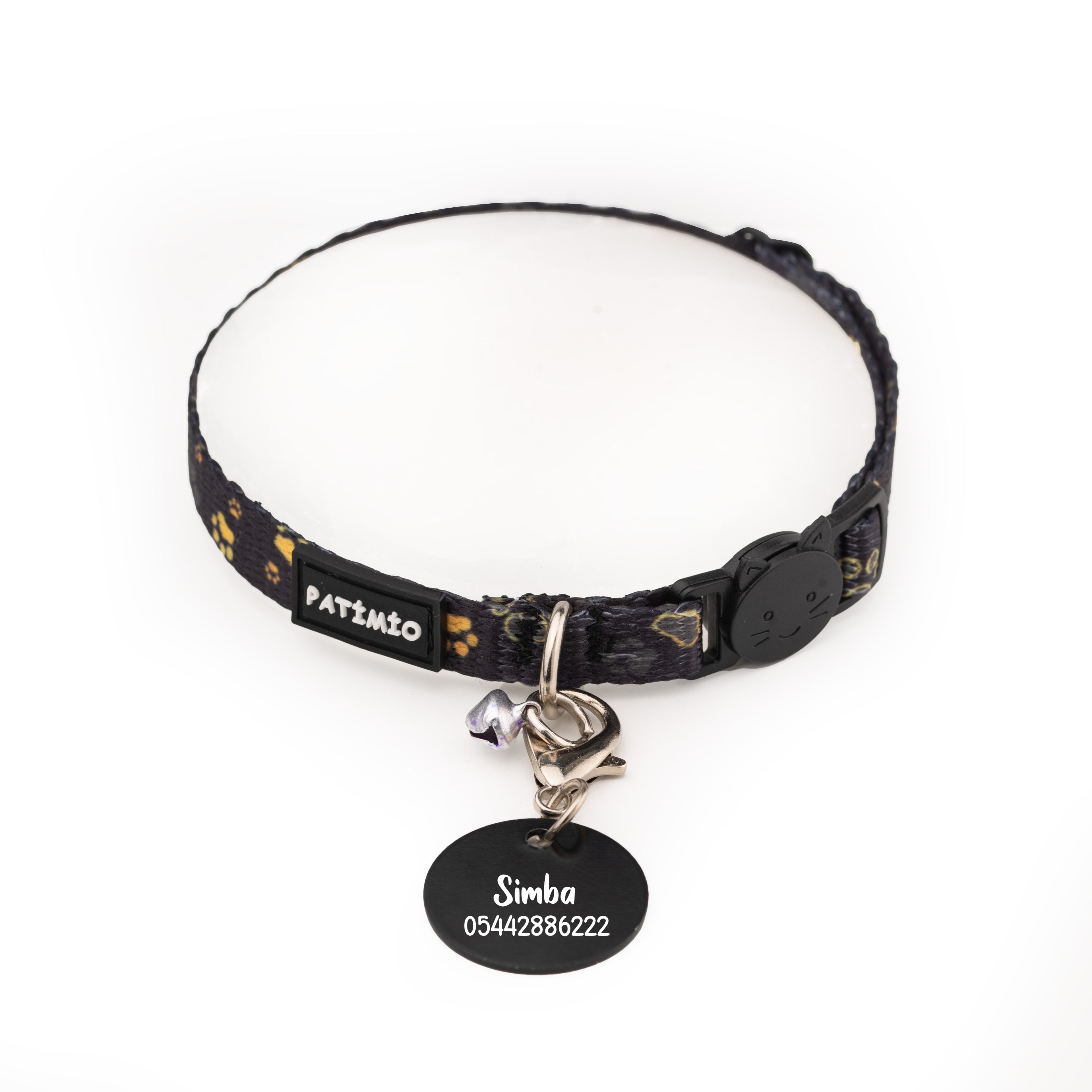 Gold Paws Ayarlanabilir, Güvenlik Kilitli Safety Click Çıngıraklı Künye Hediyeli Kedi Boyun Tasması