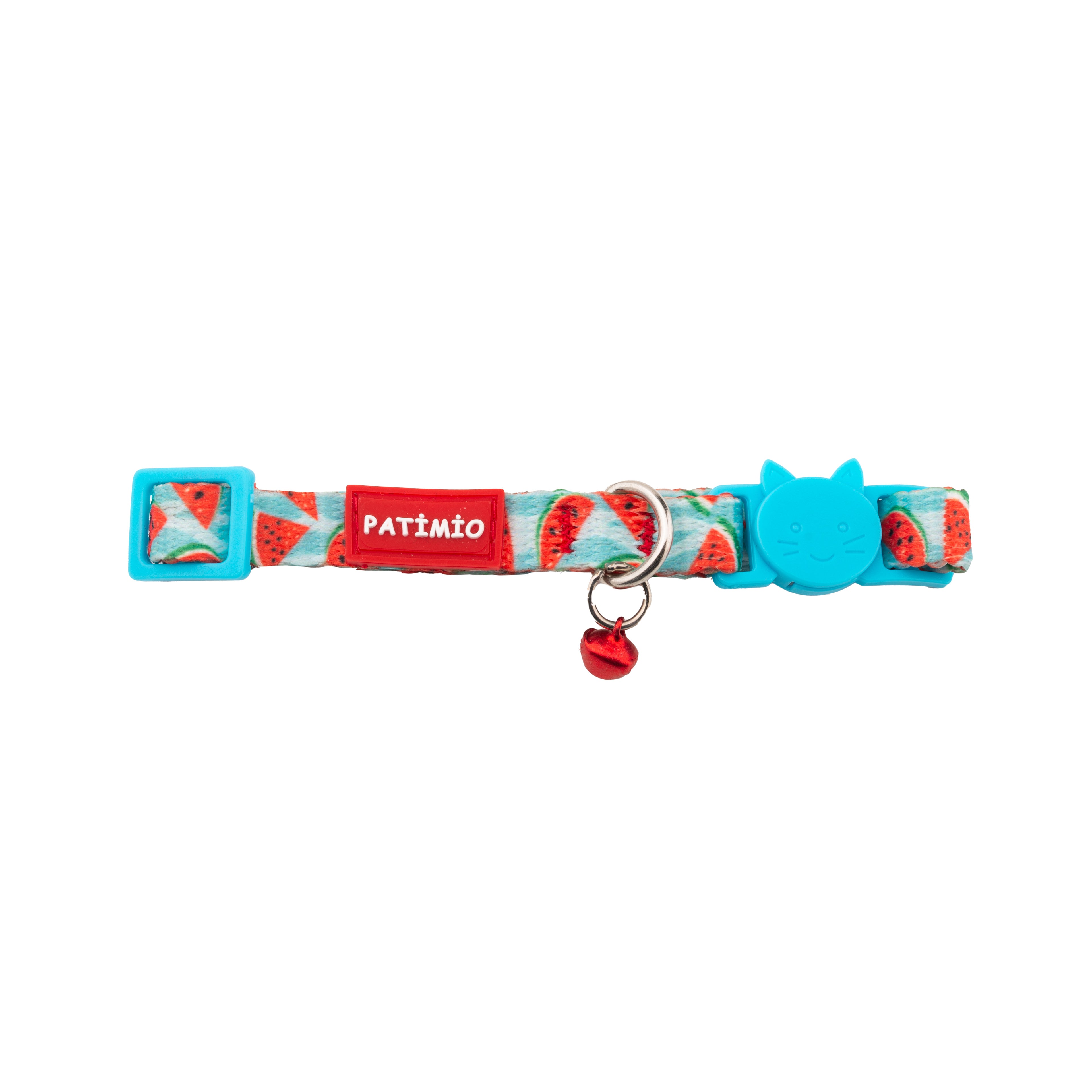 Watermelon Ayarlanabilir, Güvenlik Kilitli Safety Click Çıngıraklı Künye Hediyeli Kedi Boyun Tasması