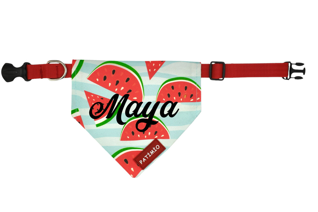 İsme Özel Watermelon Kedi Ve Köpek Tasma Fular Bandana