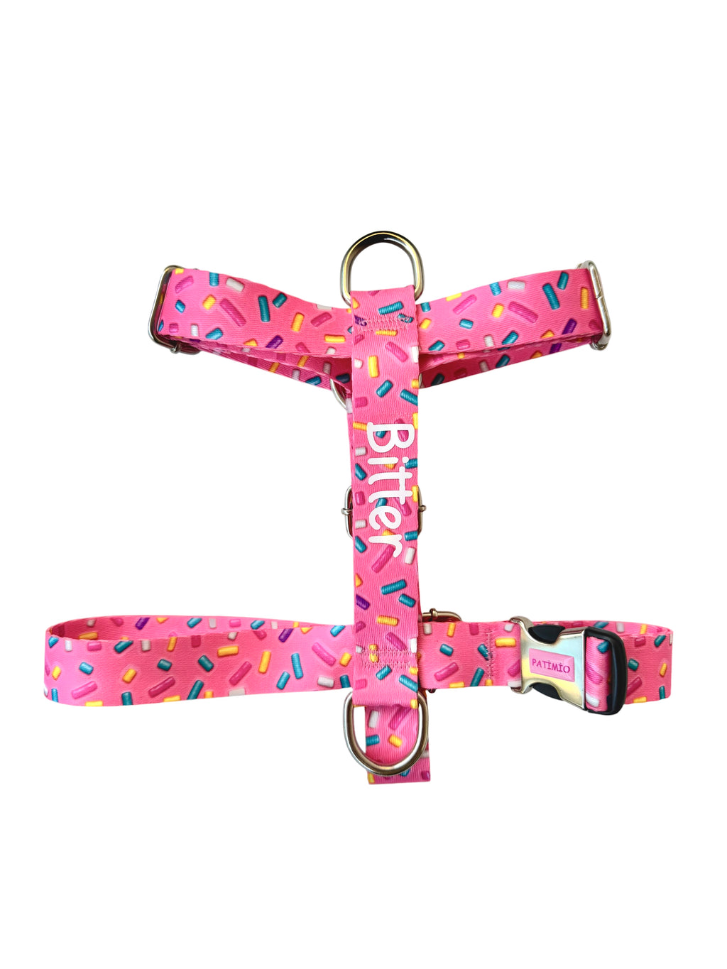 İsme Özel Pink Bones Model Köpek Göğüs Tasması