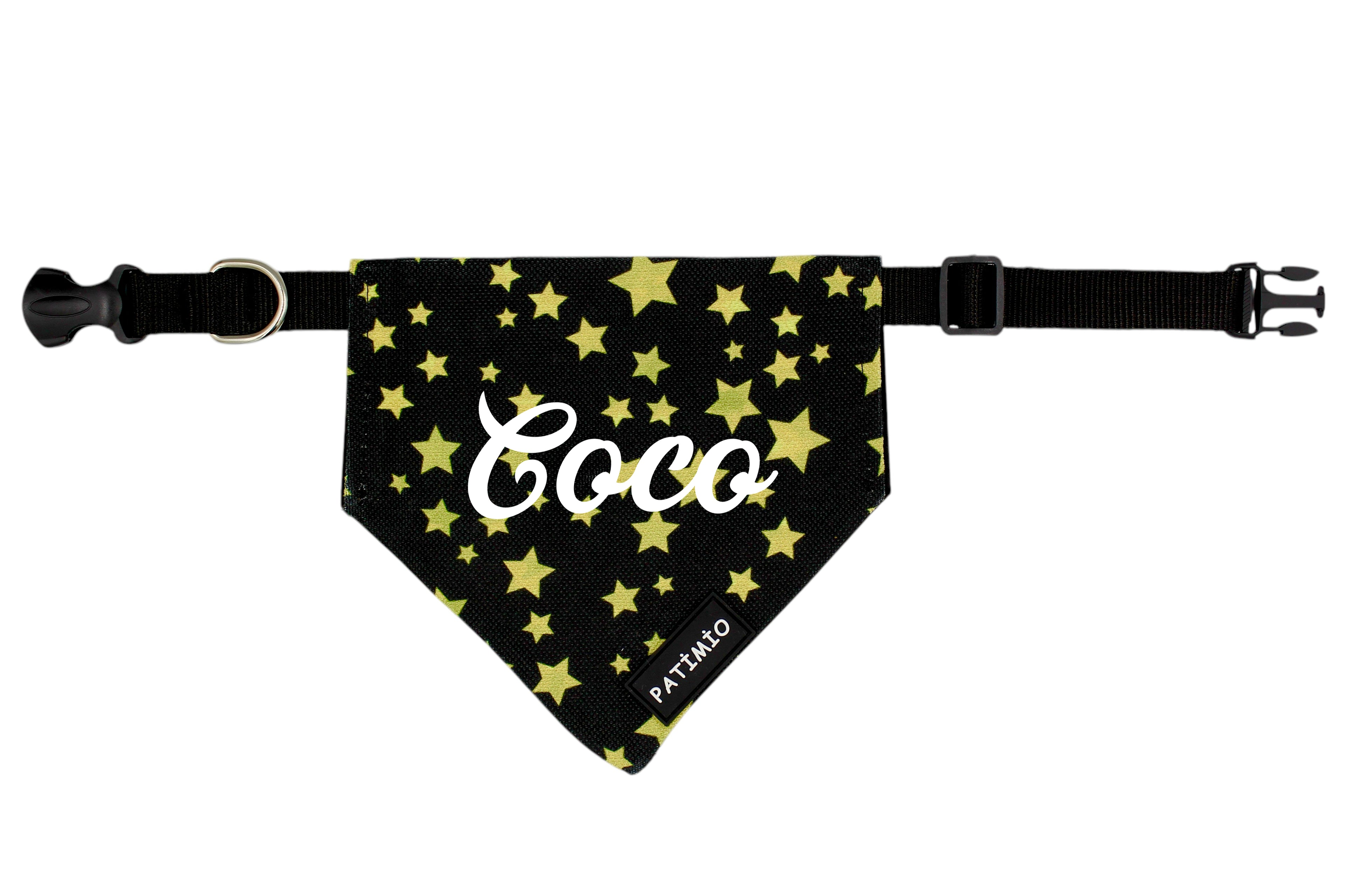 İsme Özel Gold Stars Dogs Kedi Ve Köpek Tasma Fular Bandana
