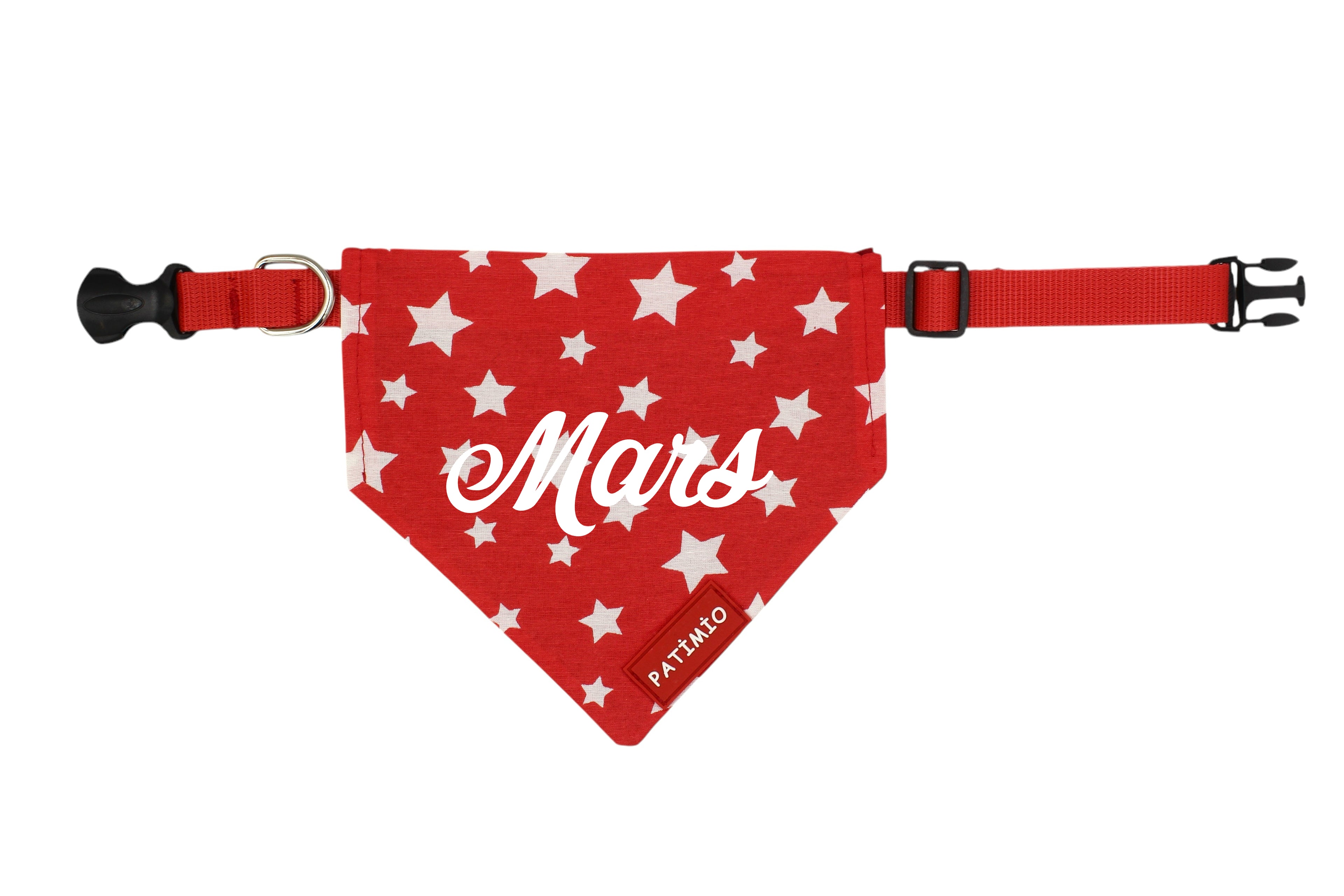 İsme Özel Red Stars Dogs Kedi Ve Köpek Tasma Fular Bandana