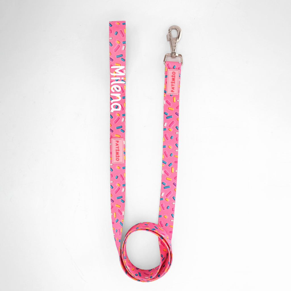 İsme Özel Pink Bones Model Köpek Gezdirme Tasması