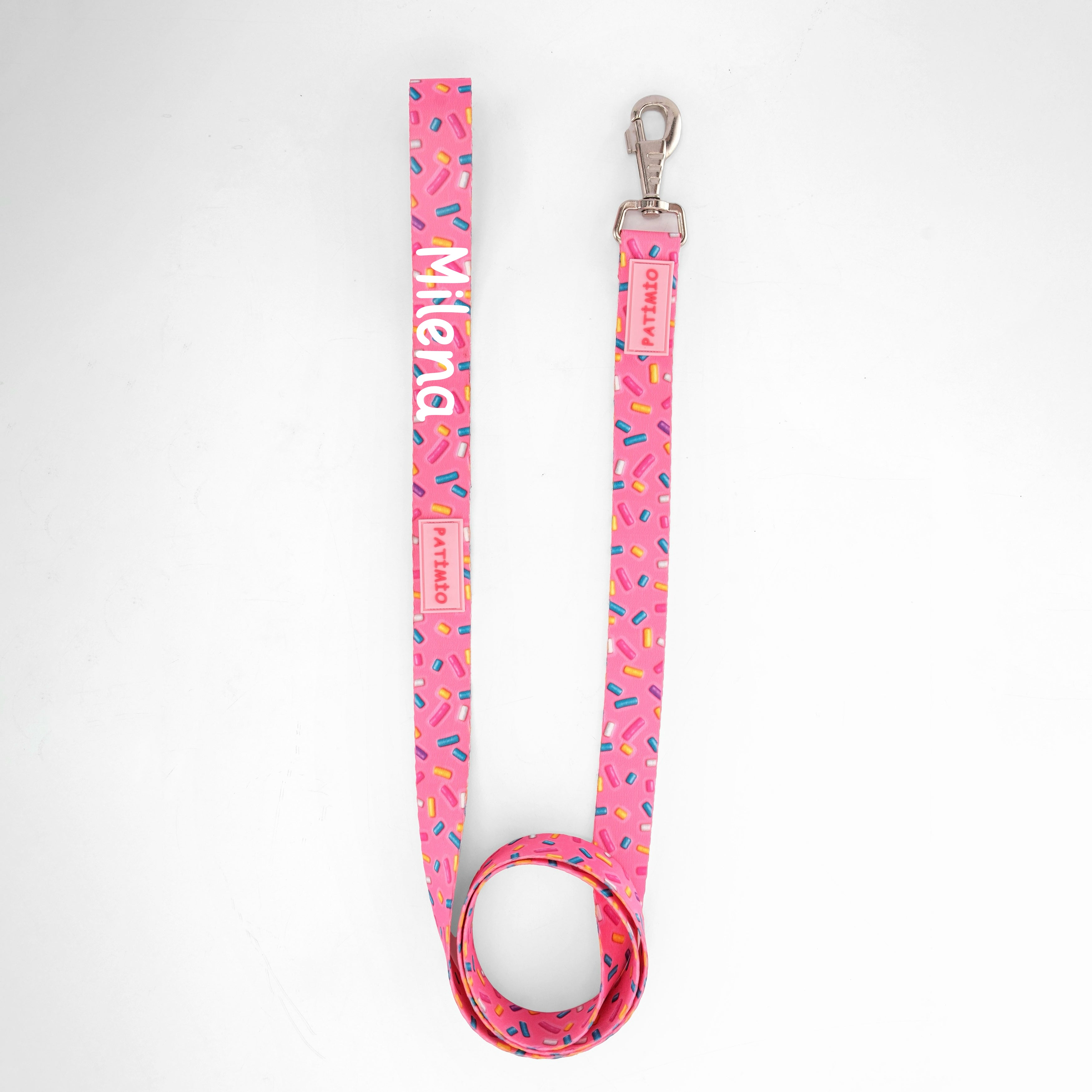 İsme Özel Pink Bones Model Köpek Gezdirme Tasması
