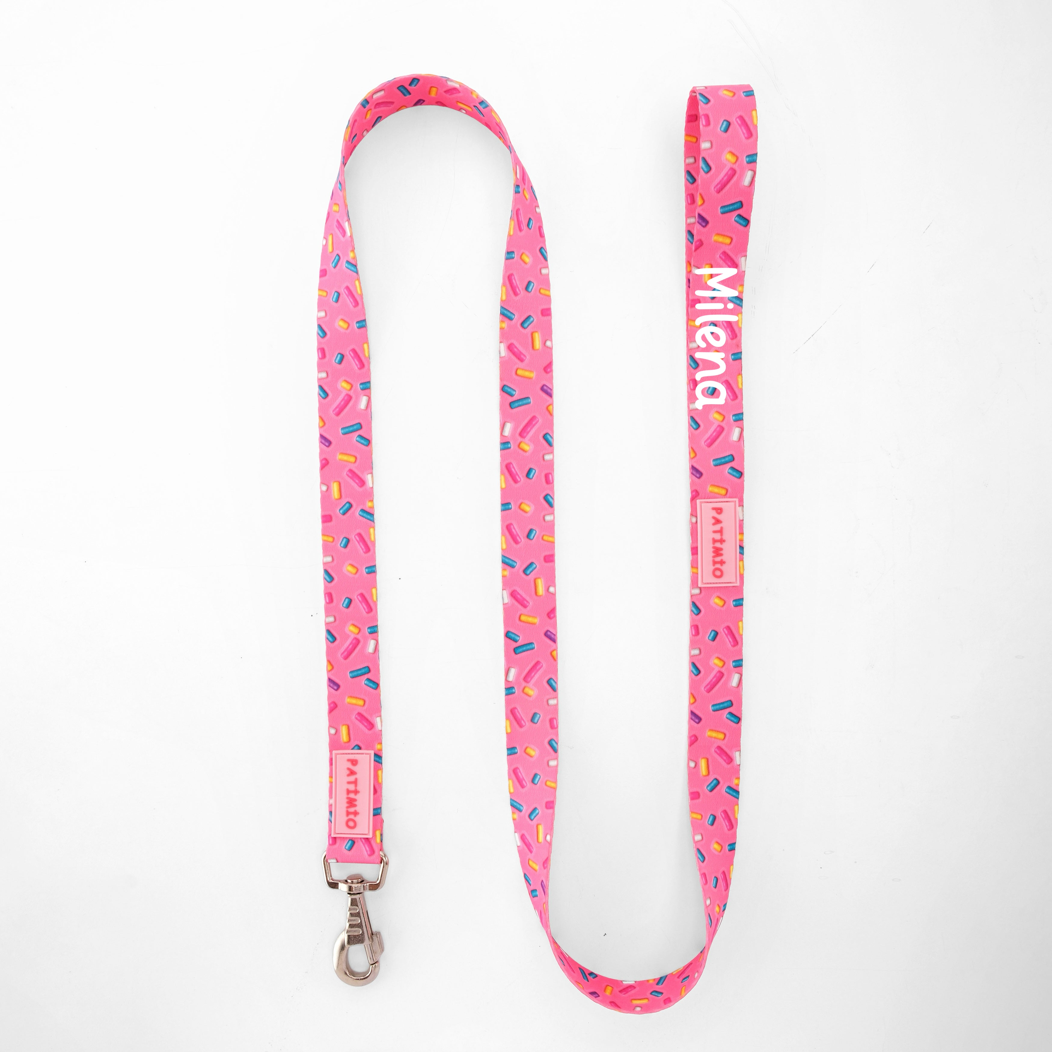 İsme Özel Pink Bones Model Köpek Gezdirme Tasması