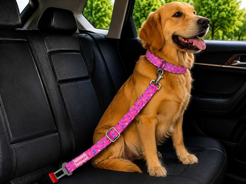 Pink Bones Evcil Hayvan Köpek Araba Emniyet Kemeri