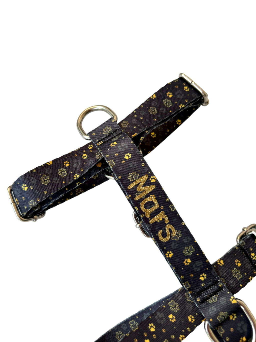 İsme Özel Gold Paws Model Köpek Göğüs Tasması