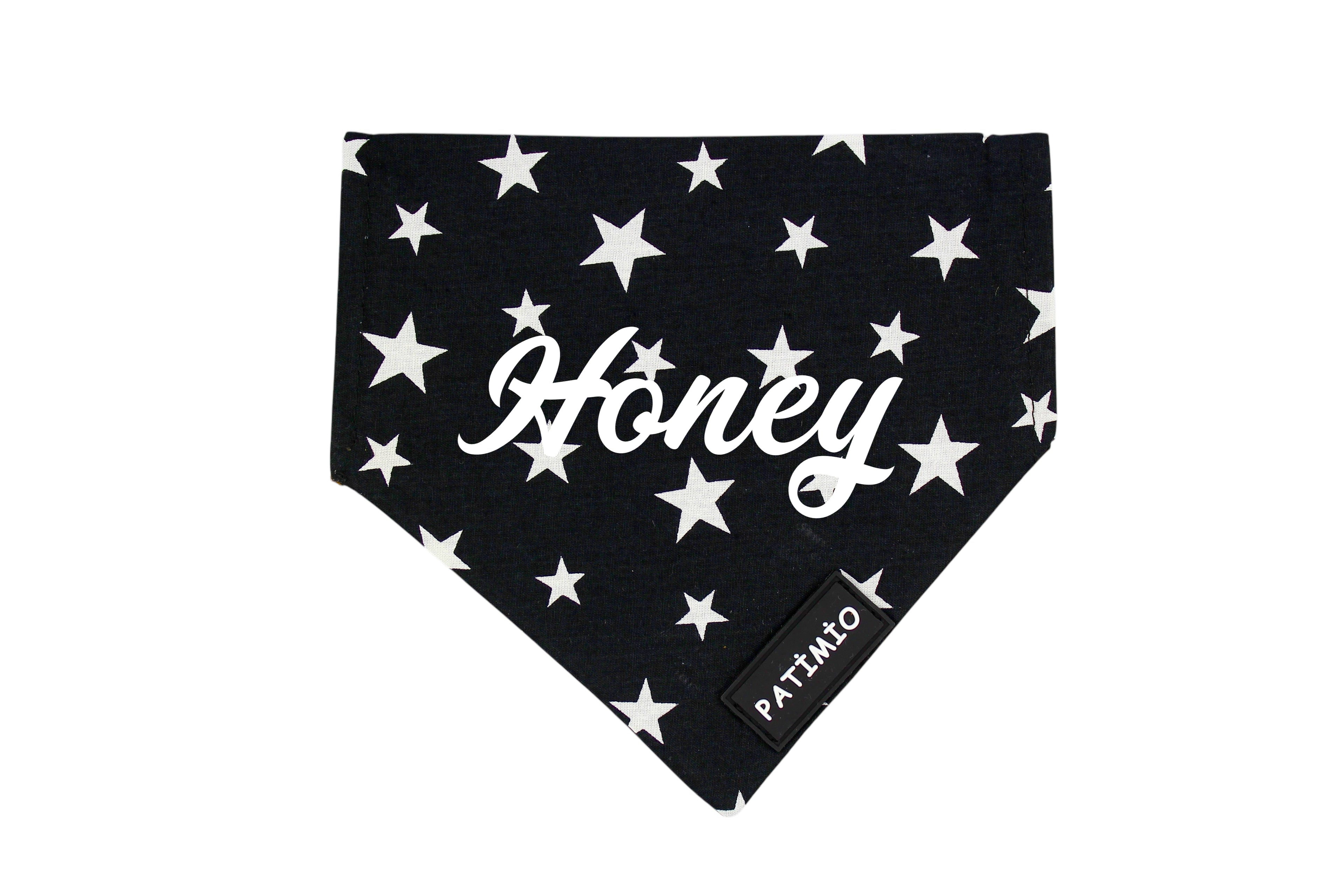 İsme Özel Black Stars Kedi Ve Köpek Tasma Fular Bandana