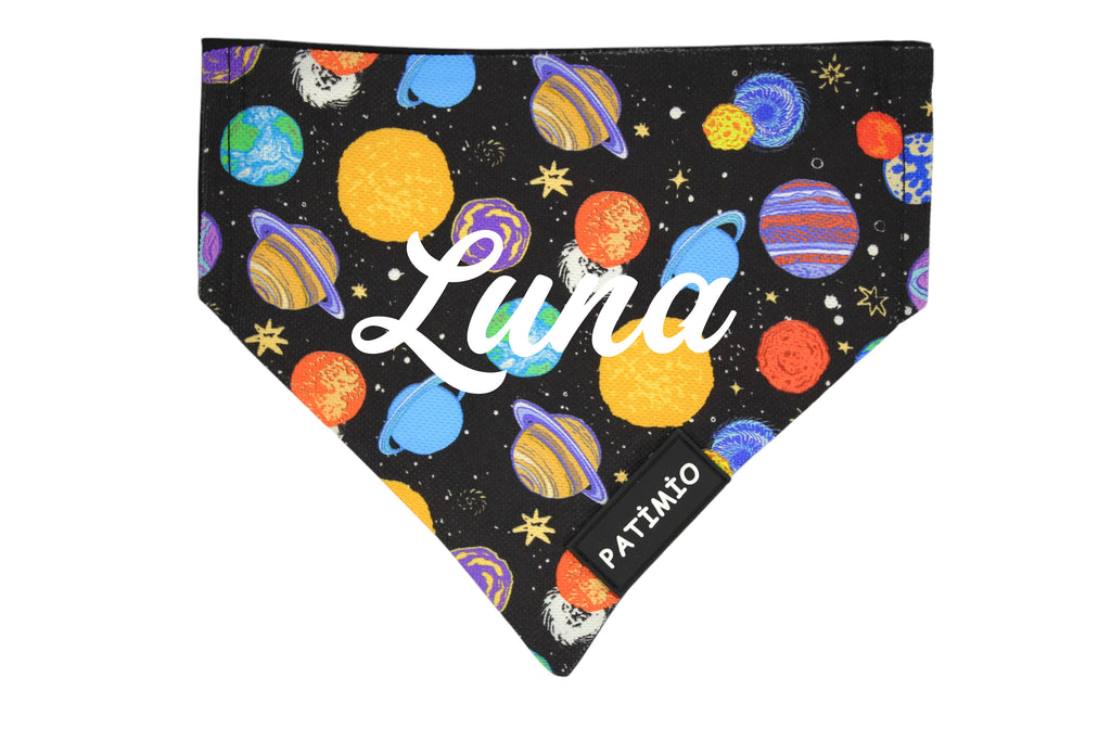 İsme Özel Space Kedi Ve Köpek Tasma Fular Bandana