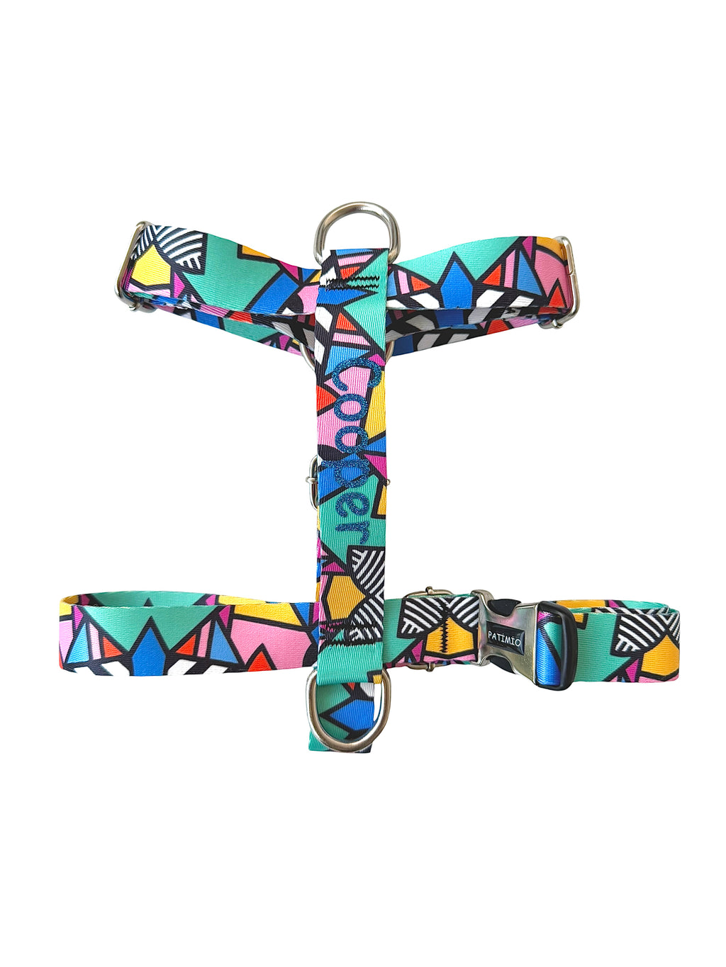 İsme Özel Colorful Model Köpek Göğüs Tasması