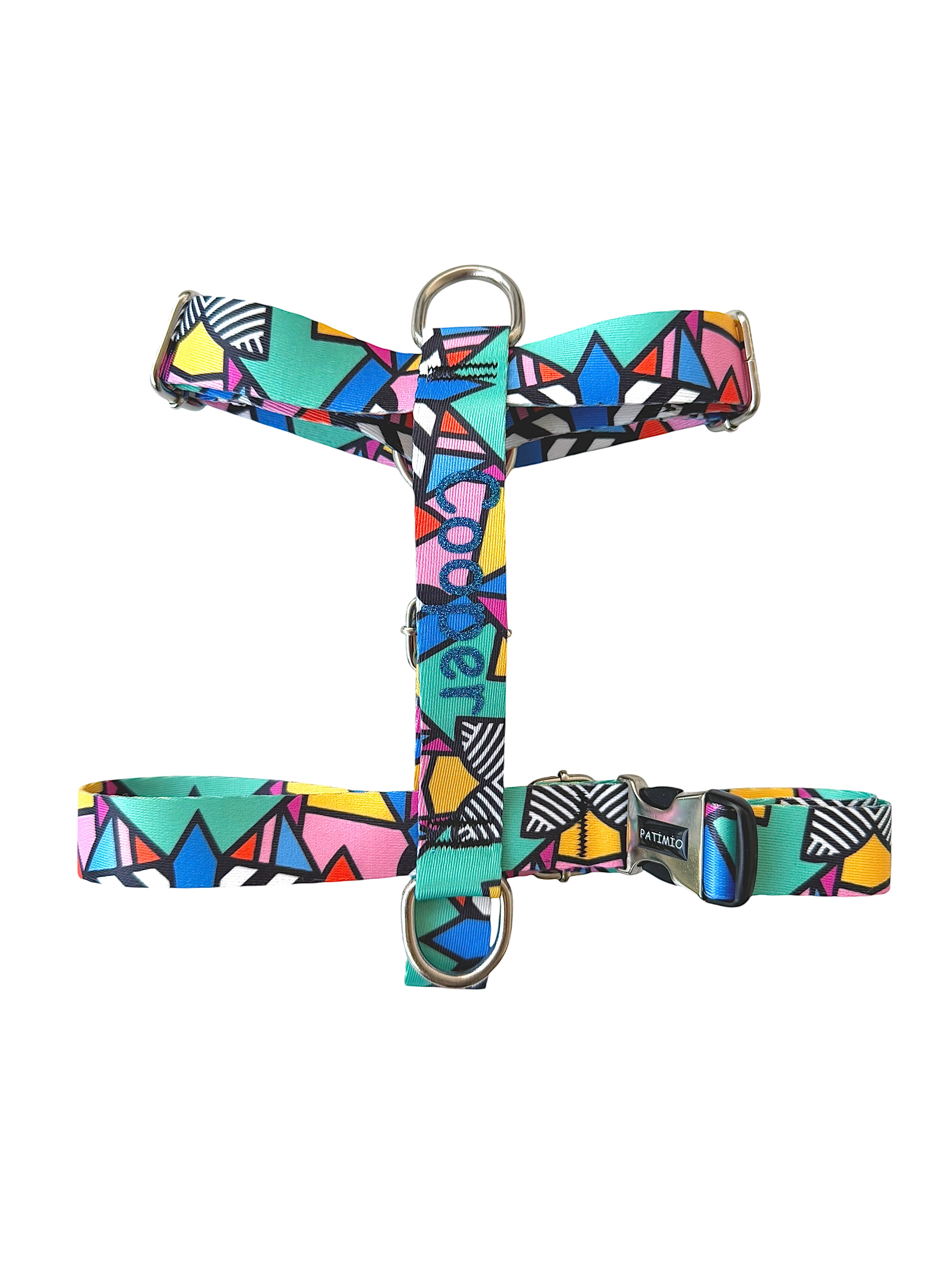 İsme Özel Colorful Model Köpek Göğüs Tasması