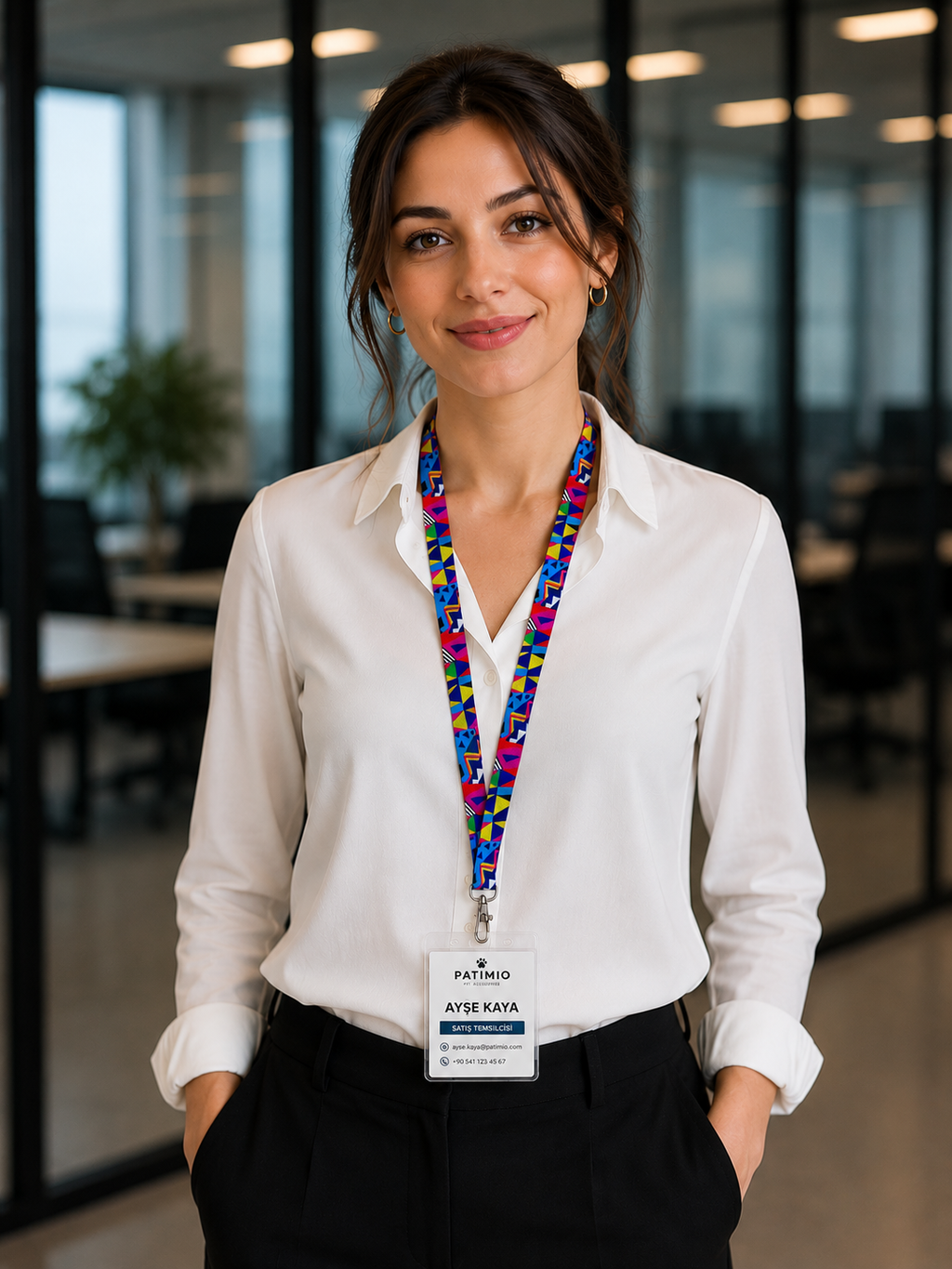 Kufu Boyun İpi Boyun Askı İpi Telefon Askı İpi Şeffaf Kartlık Hediyeli