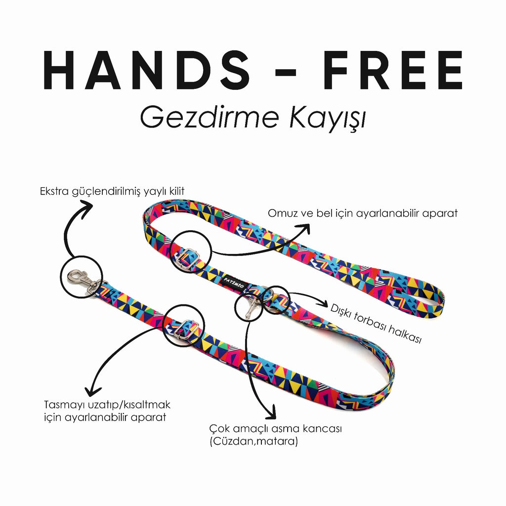 Kufu Hands-Free Eller Serbest Gezdirme Kayışı Tasması