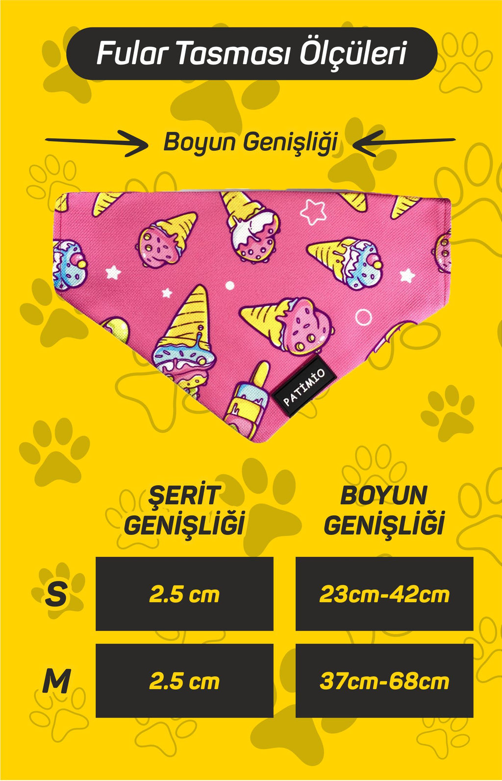 İsme Özel Happy Dogs Kedi Ve Köpek Tasma Fular Bandana